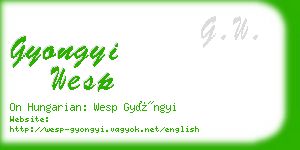 gyongyi wesp business card